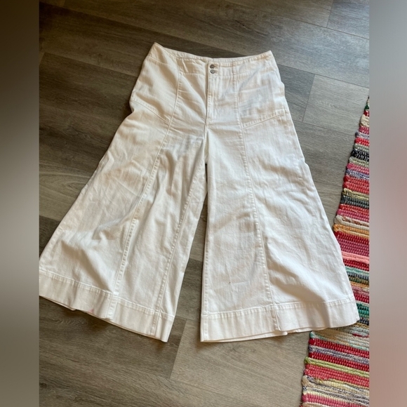 SOLDThe McKinley Regenerative Cotton Corset Wide-Leg Pants by Pilcro - Picture 4 of 7